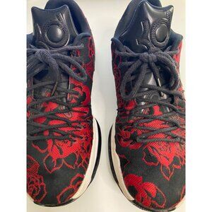 Nike KD 8 EXT Sneakers Mens 9.5 Black/Red Floral Kevin Durant Low Top‎ 806393